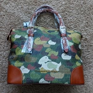 NWT Dooney & Bourke Camo Duck Satchel